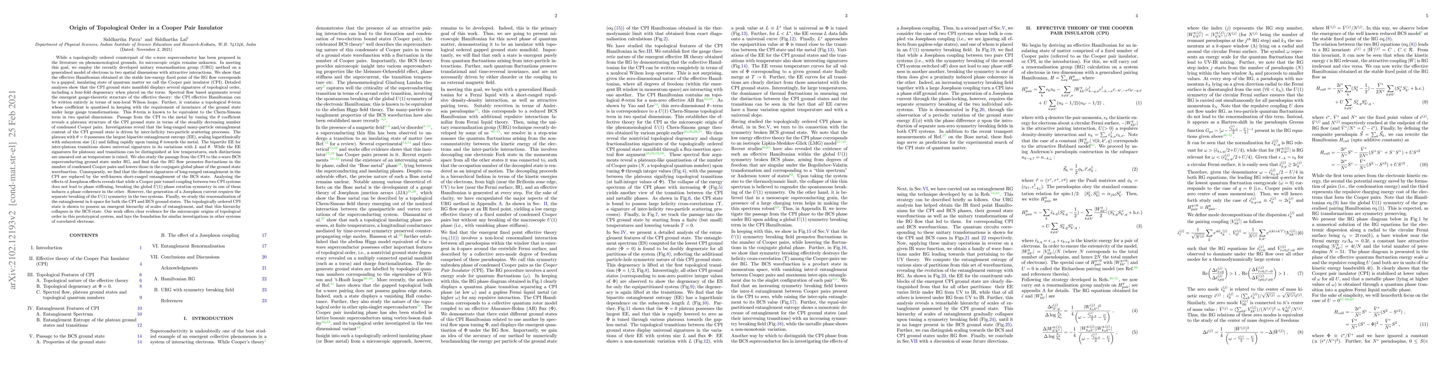 Thumbnail for Origin of Topological Order in a Cooper Pair Insulator