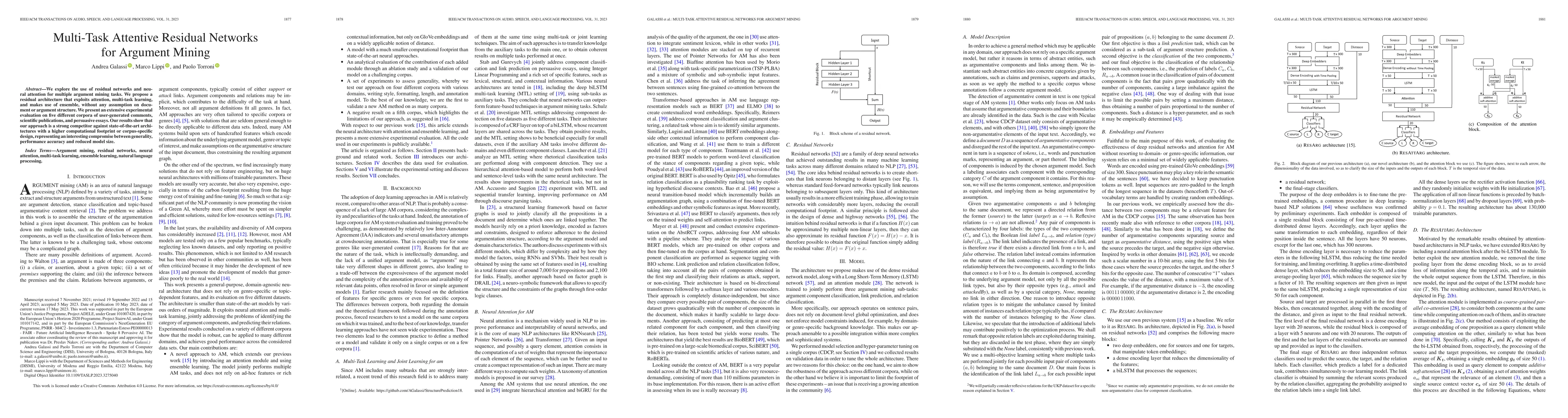 Thumbnail for Multi-Task Attentive Residual Networks for Argument Mining