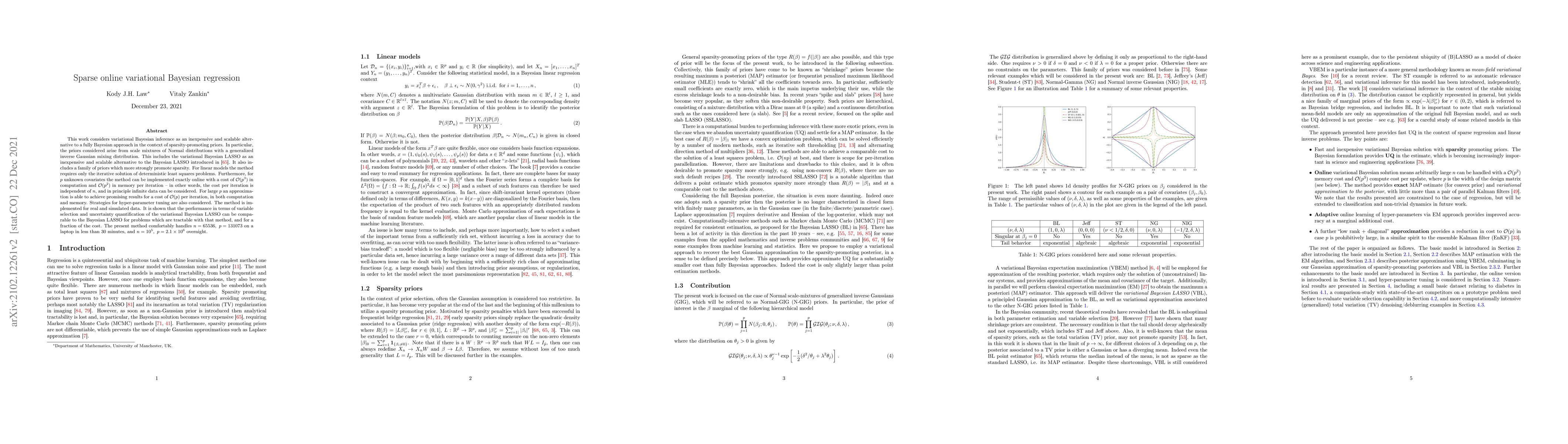 Thumbnail for Sparse online variational Bayesian regression