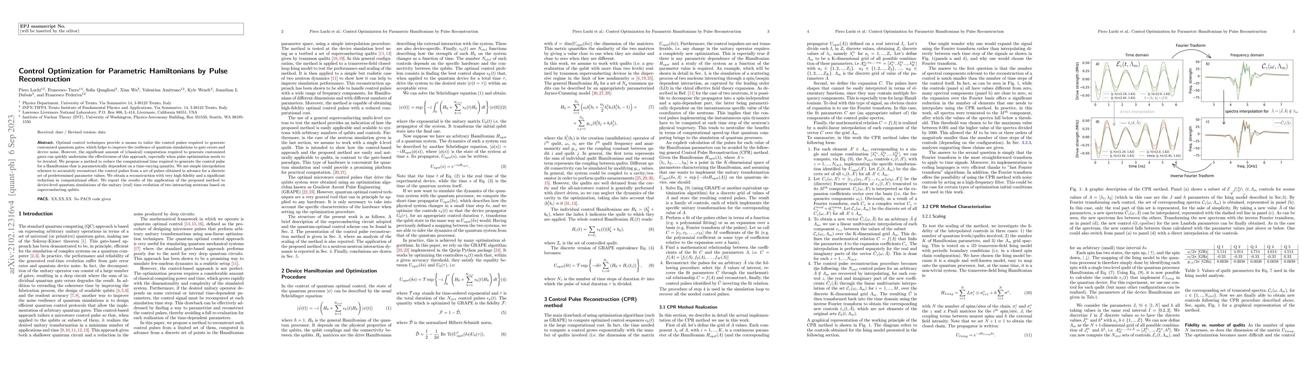 Thumbnail for Control optimization for parametric hamiltonians by pulse reconstruction