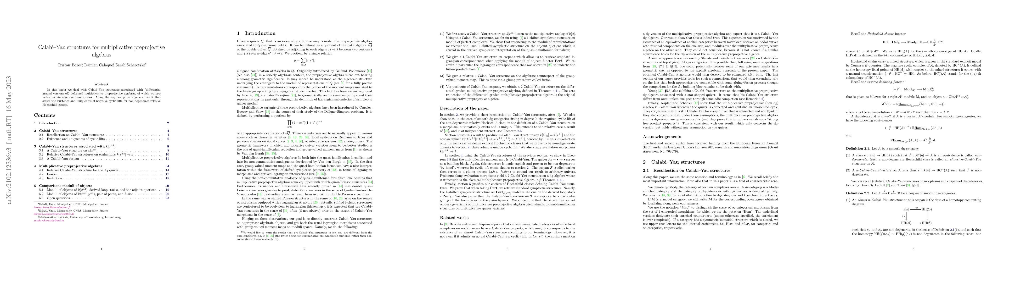 Thumbnail for Calabi-Yau structures for multiplicative preprojective algebras