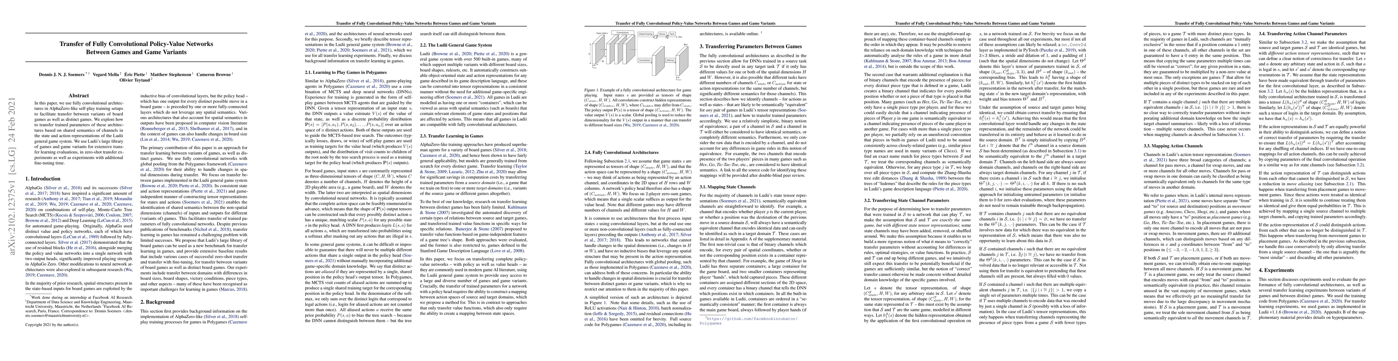 Thumbnail for Transfer of Fully Convolutional Policy-Value Networks Between Games and
  Game Variants