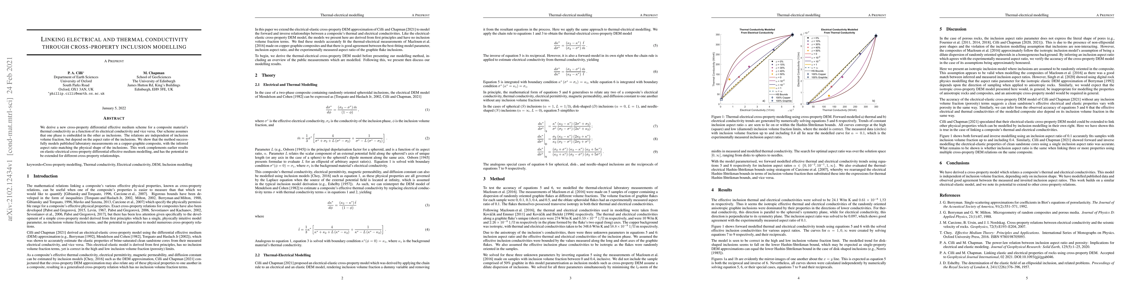 Thumbnail for Linking electrical and thermal conductivity through cross-property
  inclusion modelling