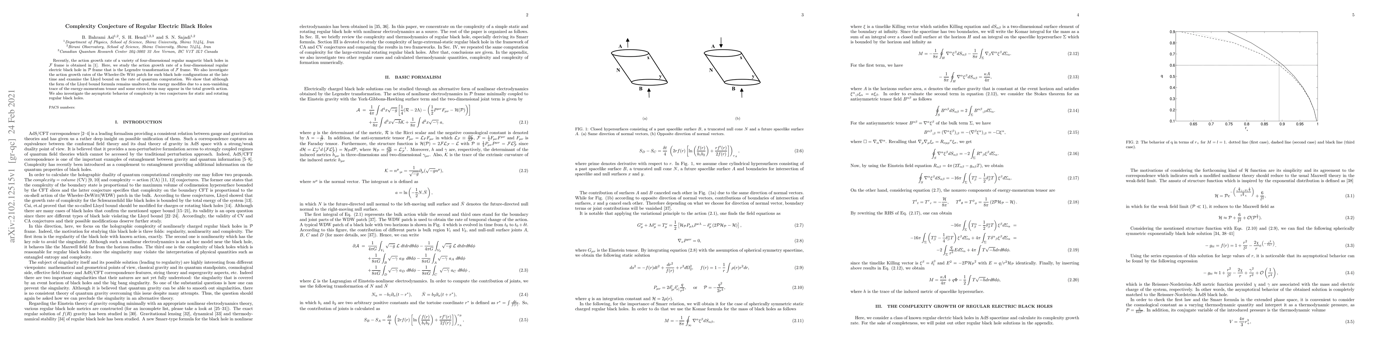 Thumbnail for Complexity Conjecture of Regular Electric Black Holes