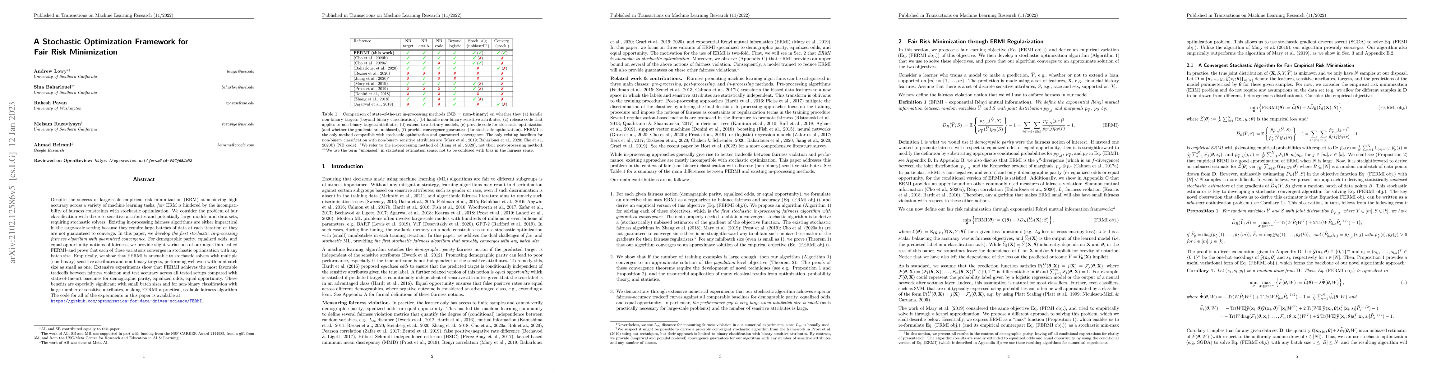 Thumbnail for A Stochastic Optimization Framework for Fair Risk Minimization