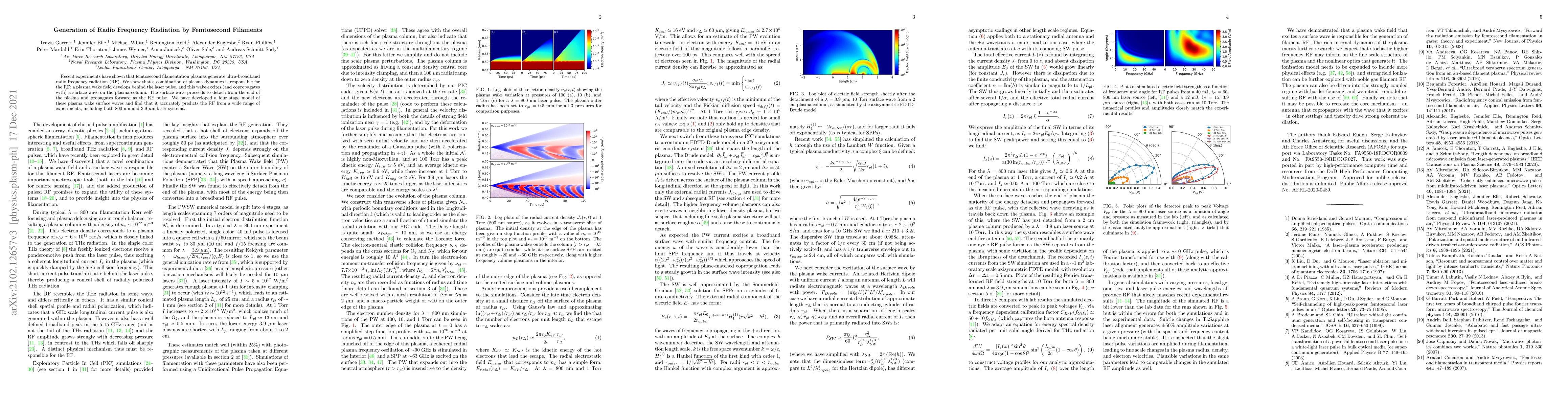 Thumbnail for Generation of Radio Frequency Radiation by Femtosecond Filaments