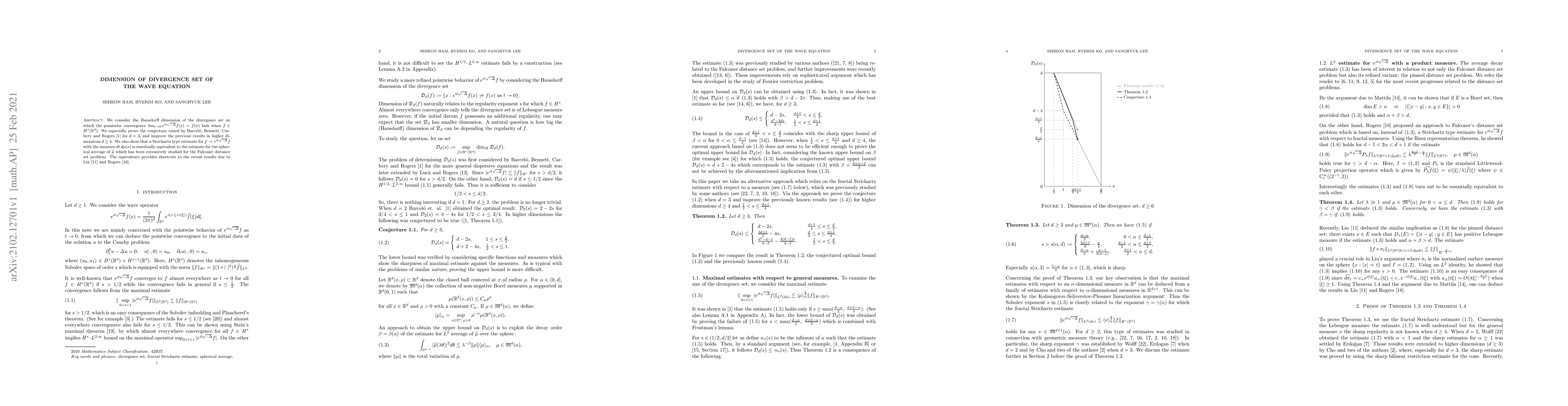 Thumbnail for Dimension of divergence set of the wave equation