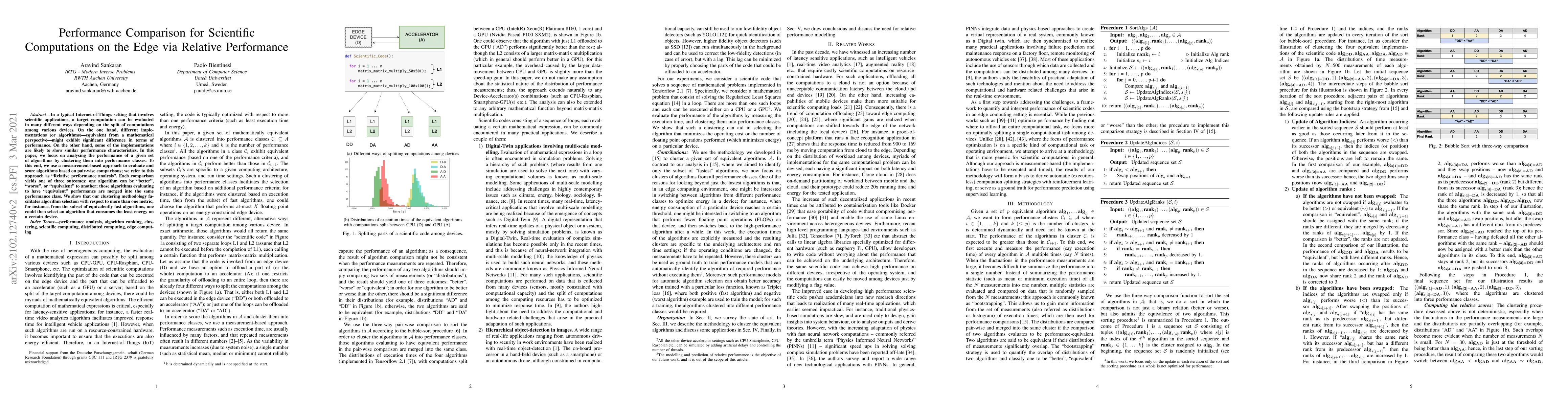 Thumbnail for Performance Comparison for Scientific Computations on the Edge via
  Relative Performance