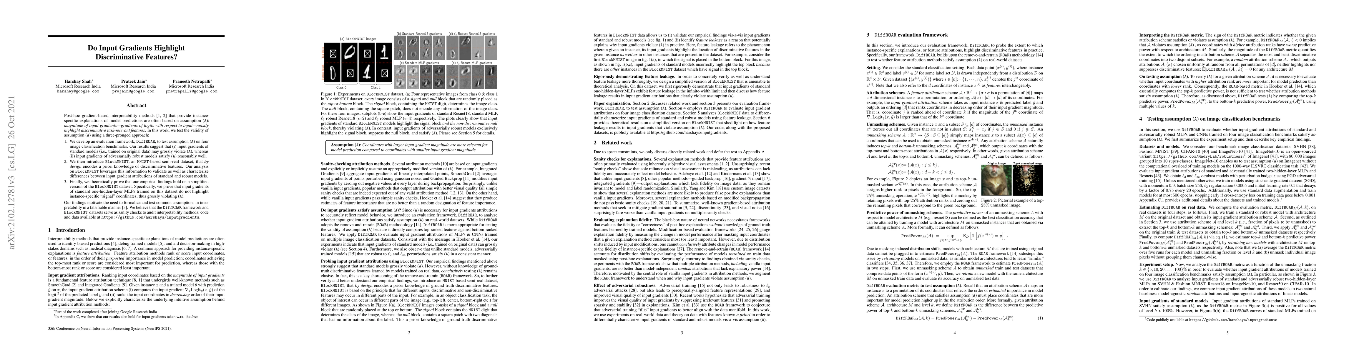 Thumbnail for Do Input Gradients Highlight Discriminative Features?