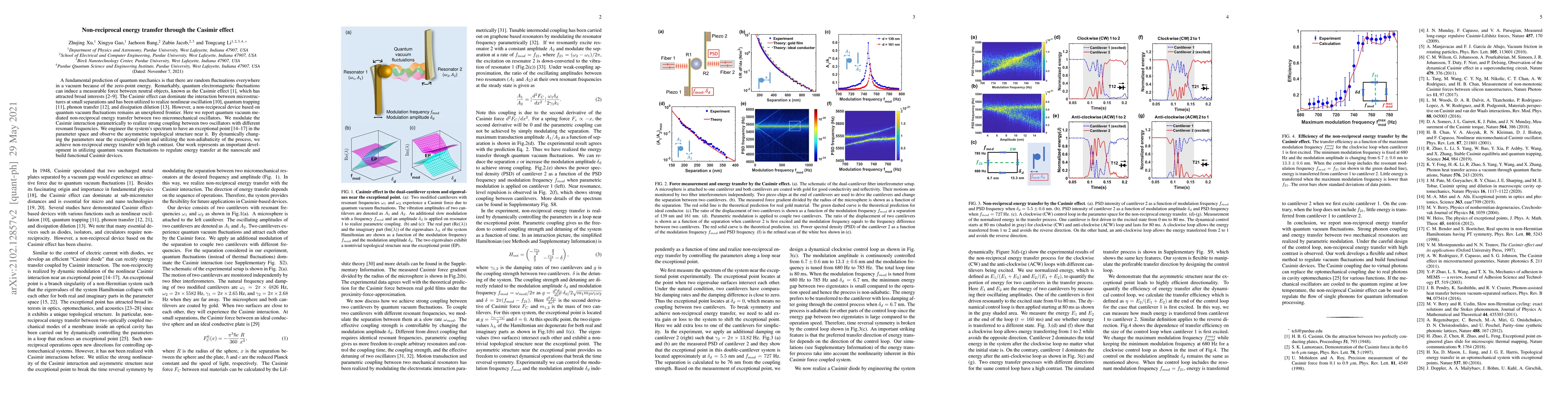 Thumbnail for Non-reciprocal energy transfer through the Casimir effect