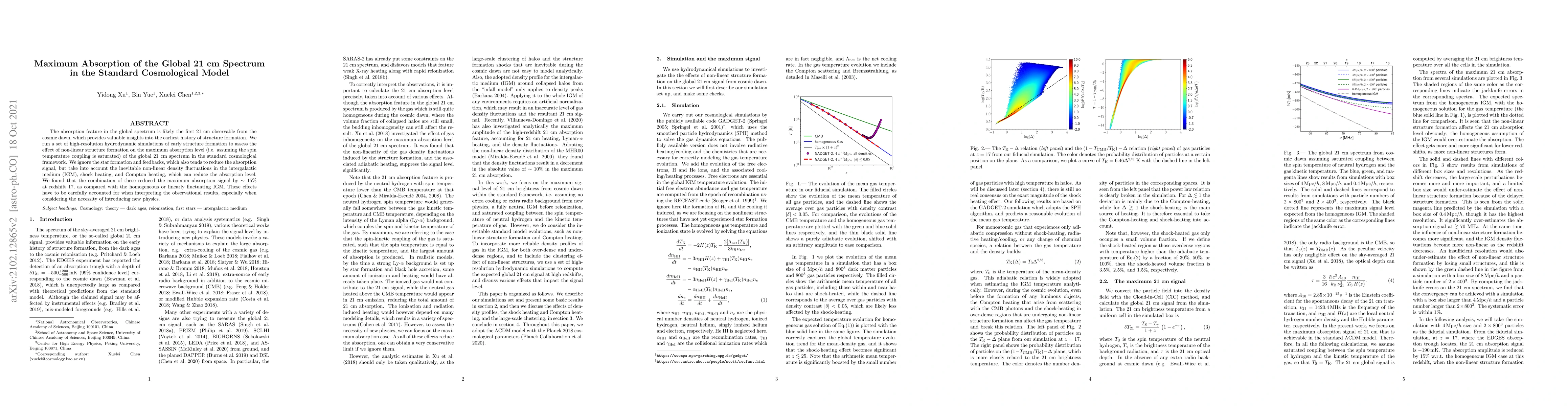 Thumbnail for Maximum Absorption of the Global 21 cm Spectrum in the Standard
  Cosmological Model