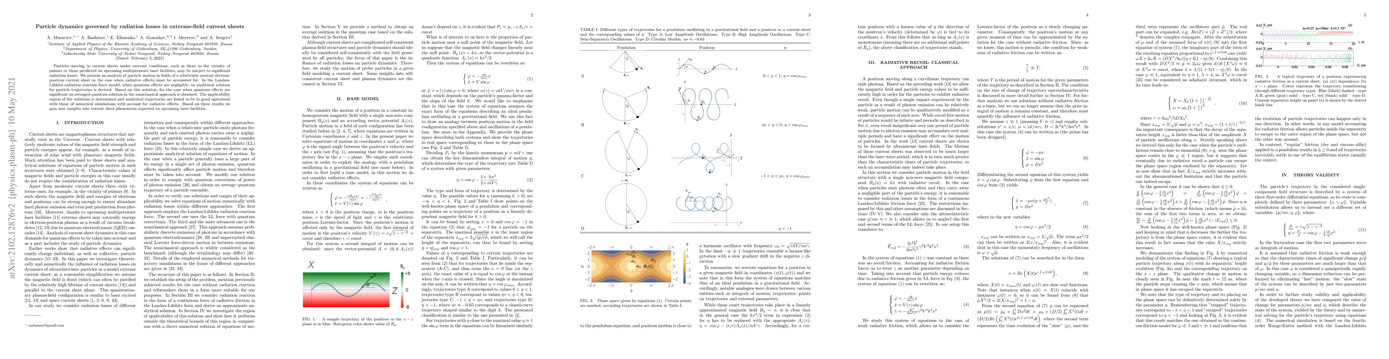 Thumbnail for Particle dynamics governed by radiation losses in extreme-field current
  sheets