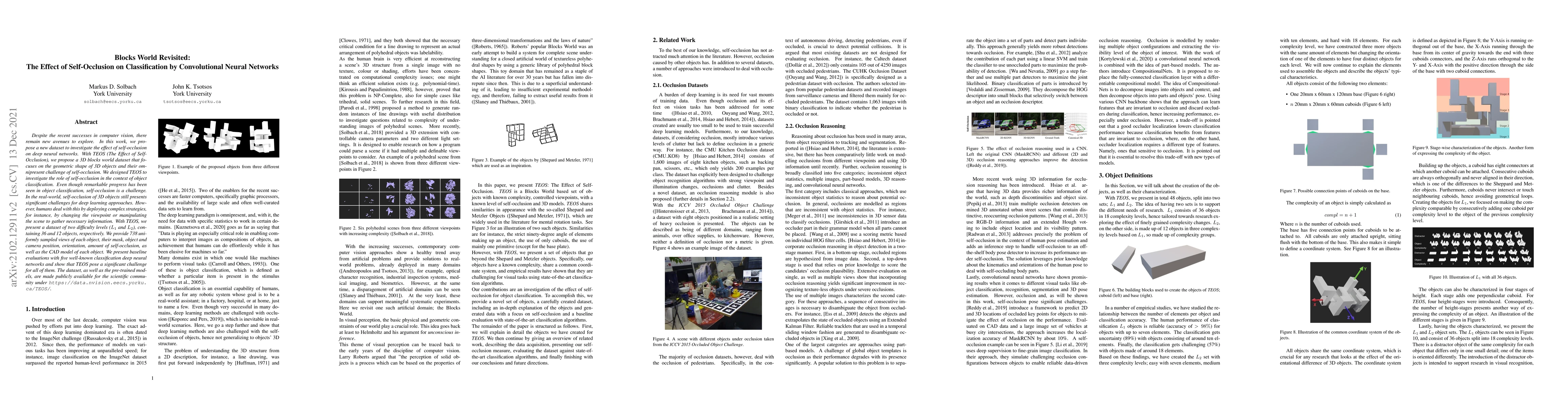 Thumbnail for Blocks World Revisited: The Effect of Self-Occlusion on Classification
  by Convolutional Neural Networks