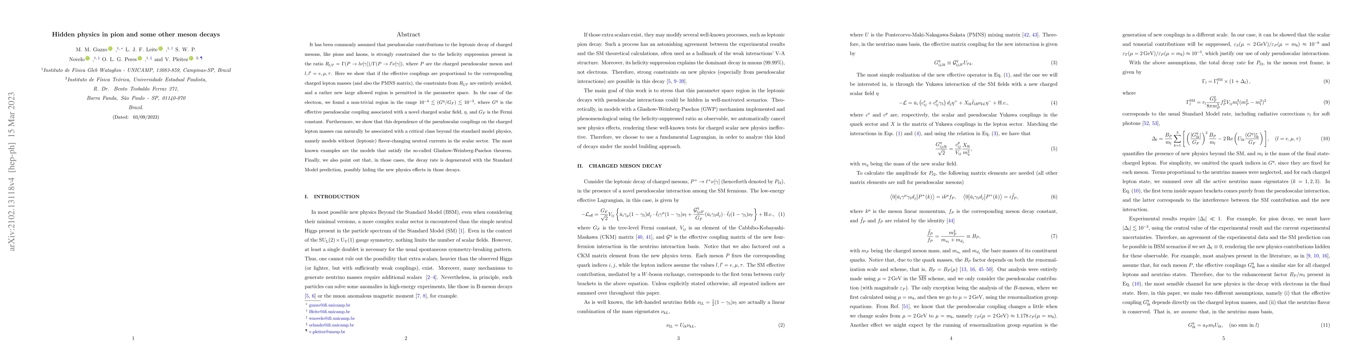 Thumbnail for Hidden physics in pion and some other meson decays