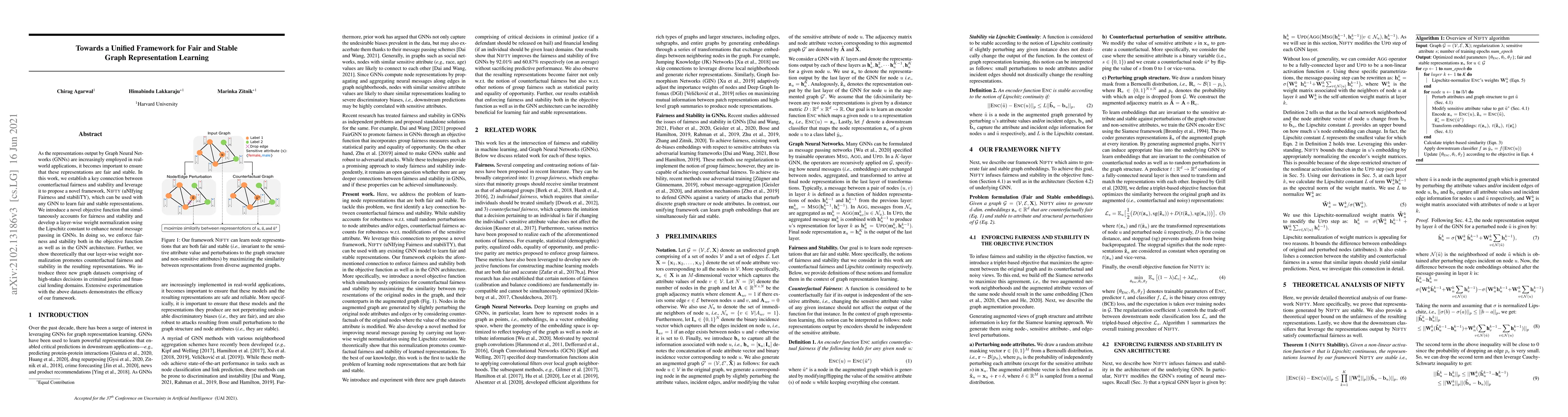 Thumbnail for Towards a Unified Framework for Fair and Stable Graph Representation
  Learning