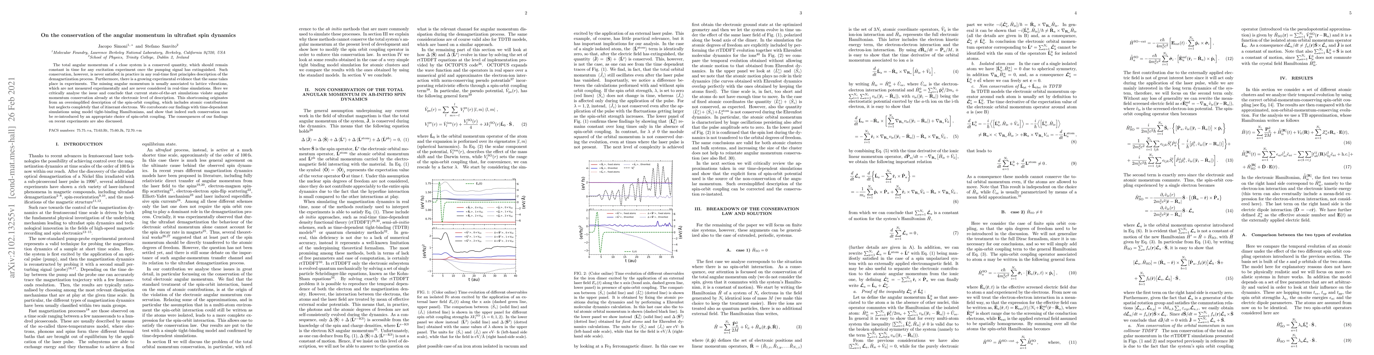 Thumbnail for On the conservation of the angular momentum in ultrafast spin dynamics