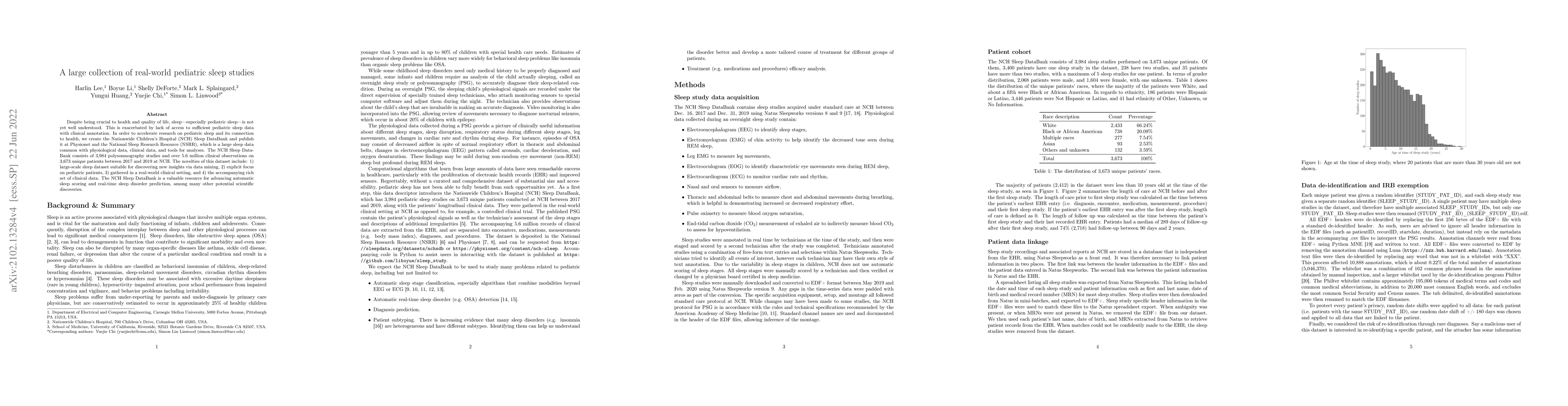 Thumbnail for A Large Collection of Real-world Pediatric Sleep Studies
