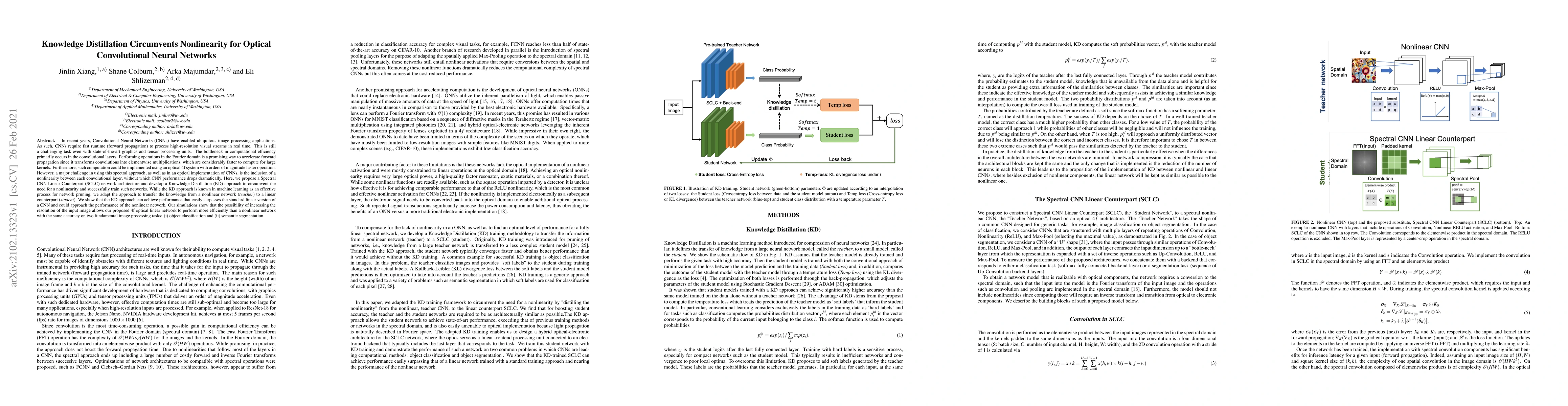 Thumbnail for Knowledge Distillation Circumvents Nonlinearity for Optical
  Convolutional Neural Networks