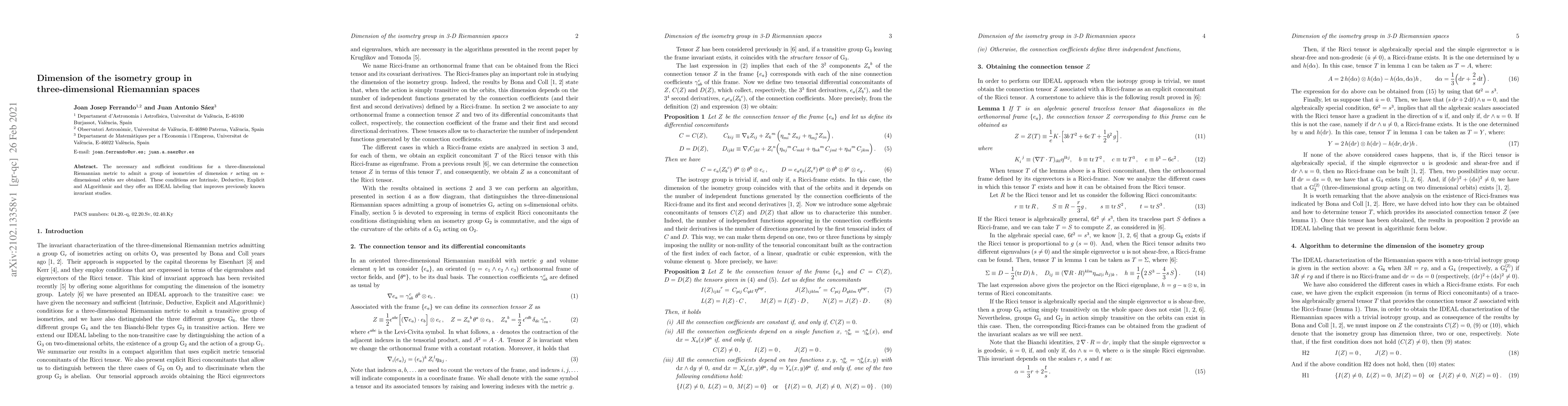 Thumbnail for Dimension of the isometry group in three-dimensional Riemannian spaces