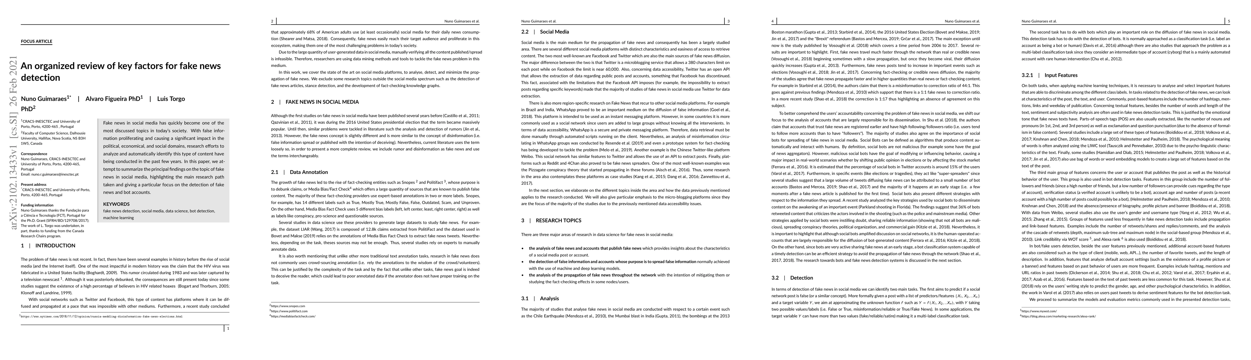 Thumbnail for An organized review of key factors for fake news detection