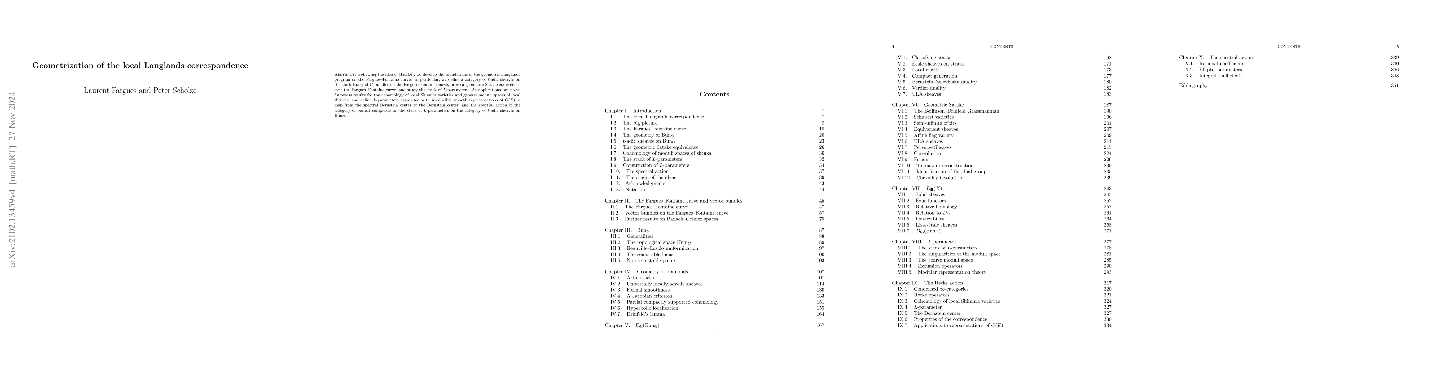 Thumbnail for Geometrization of the local Langlands correspondence