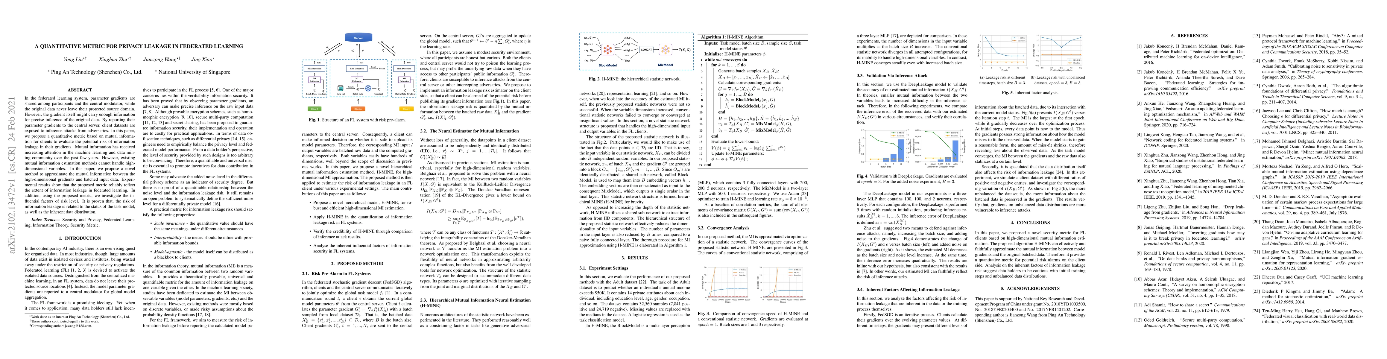 Thumbnail for A Quantitative Metric for Privacy Leakage in Federated Learning