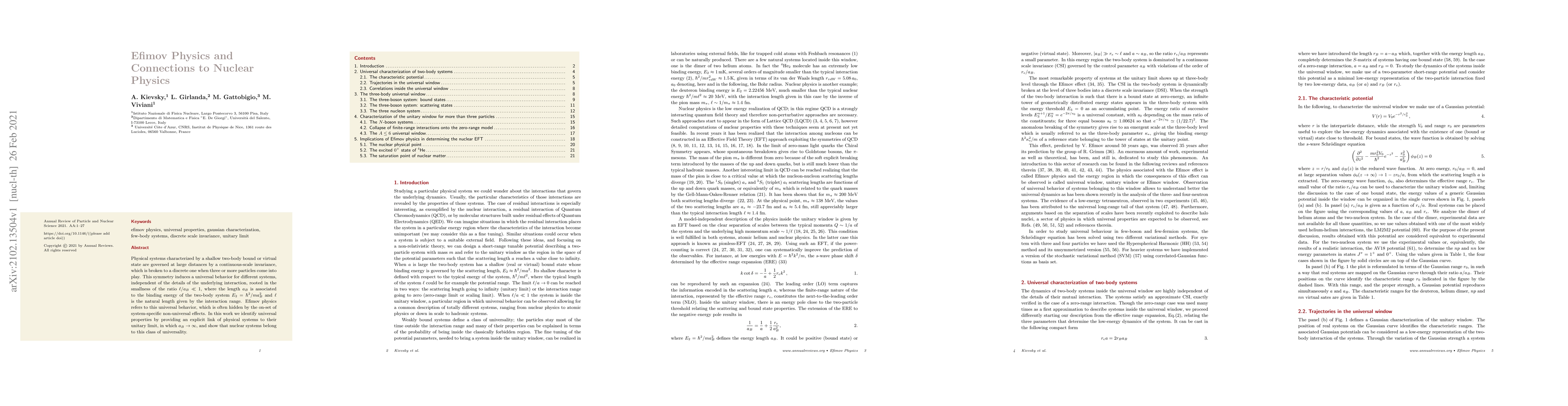 Thumbnail for Efimov Physics and Connections to Nuclear Physics
