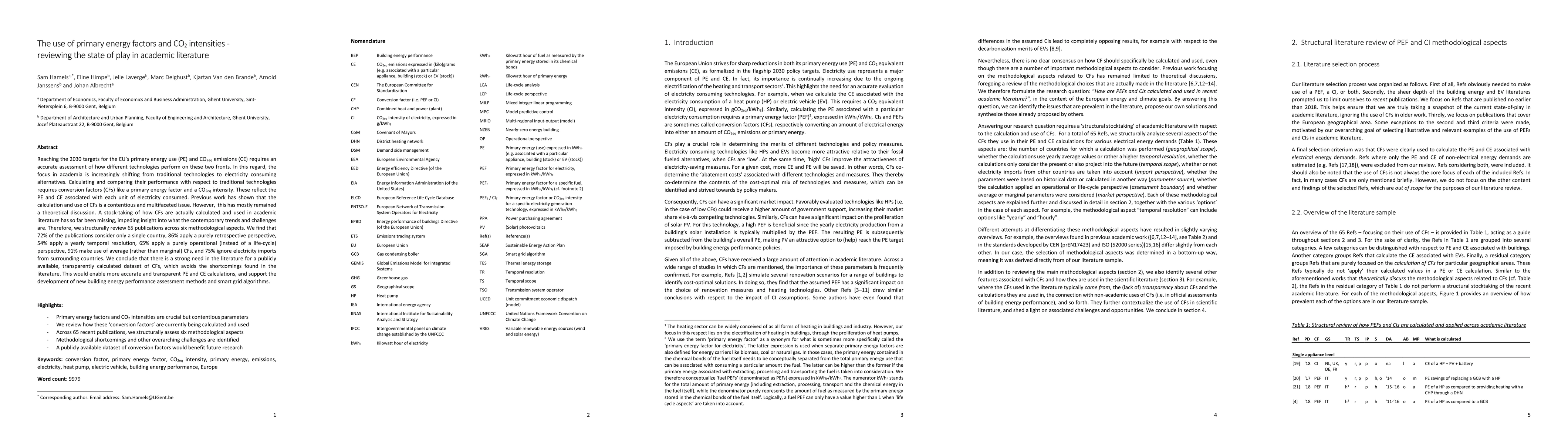 Thumbnail for The use of primary energy factors and CO2 intensities -- reviewing the
  state of play in academic literature