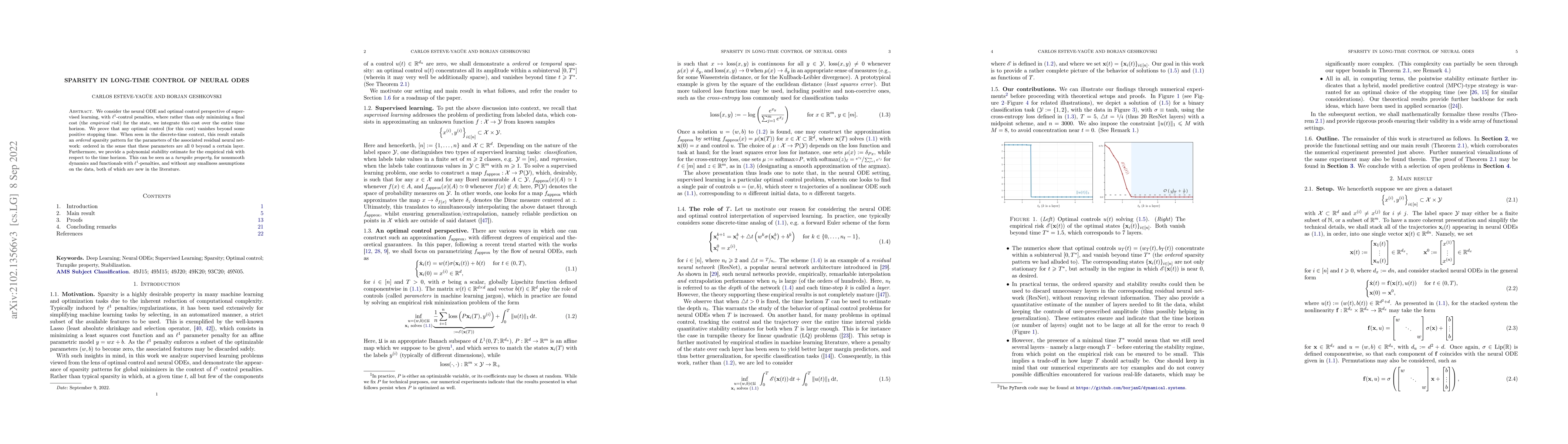 Thumbnail for Sparsity in long-time control of neural ODEs