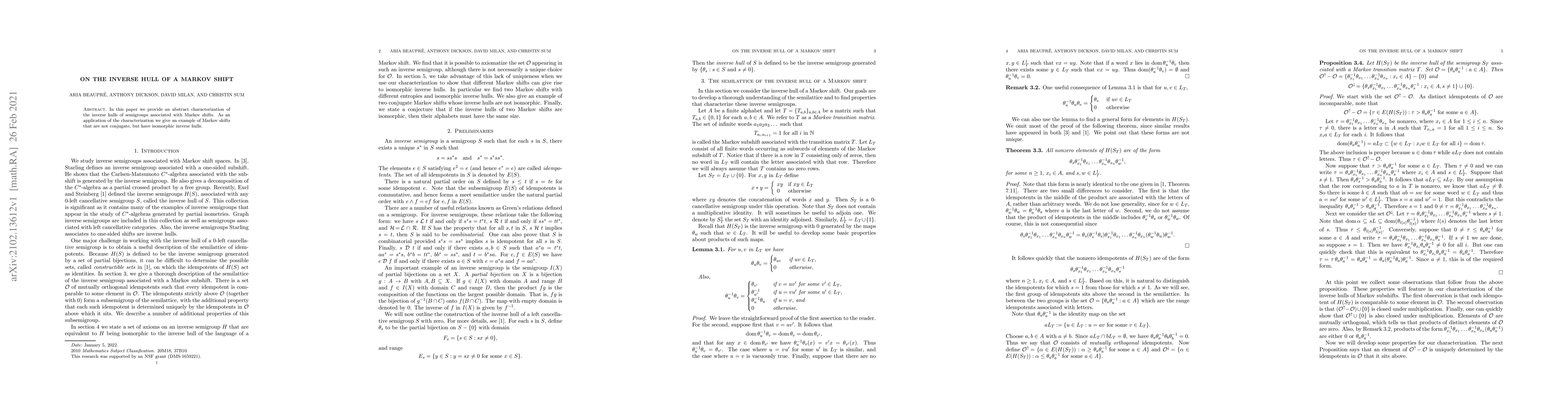 Thumbnail for On the inverse hull of a Markov shift