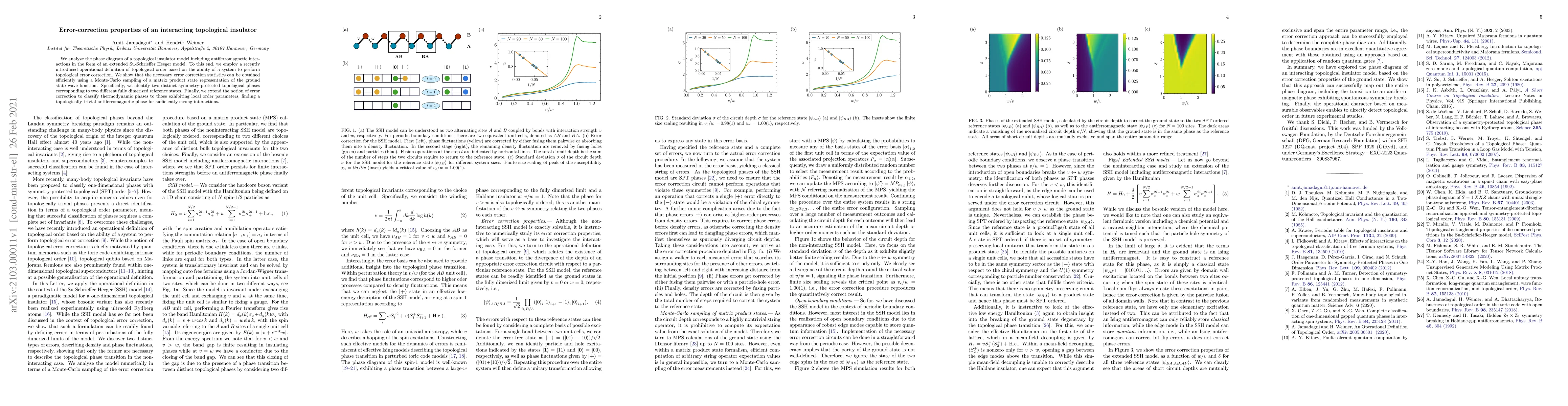 Thumbnail for Error-correction properties of an interacting topological insulator