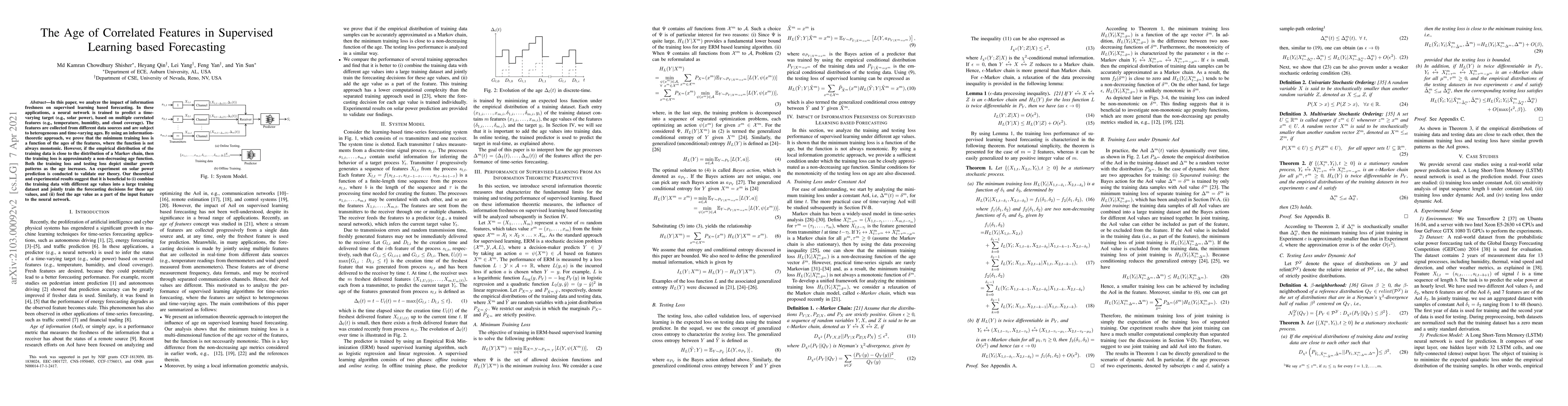 Thumbnail for The Age of Correlated Features in Supervised Learning based Forecasting