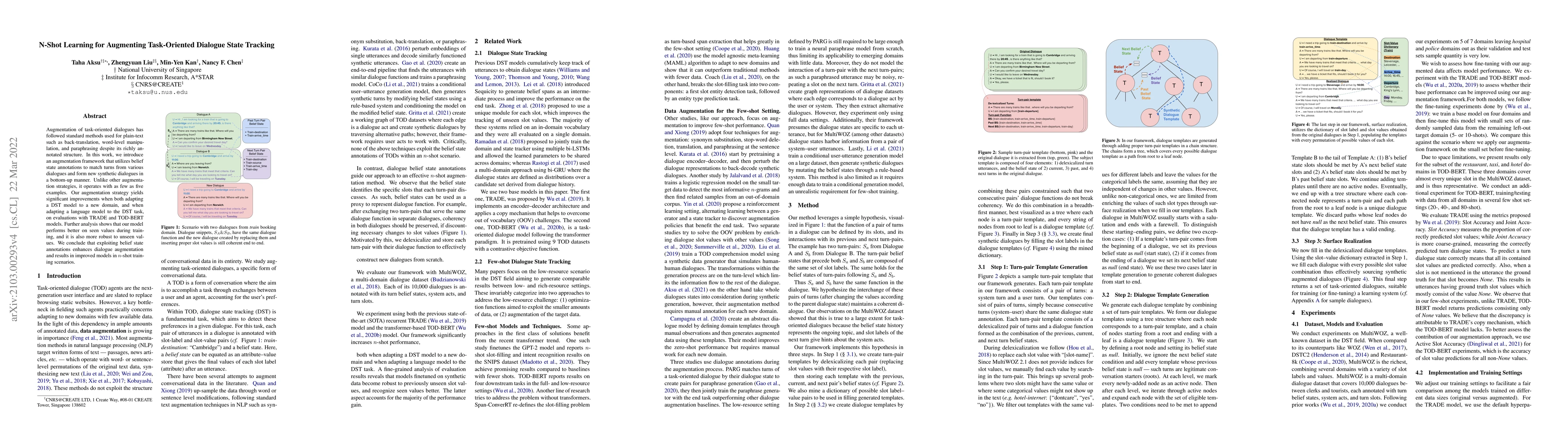 Thumbnail for N-Shot Learning for Augmenting Task-Oriented Dialogue State Tracking
