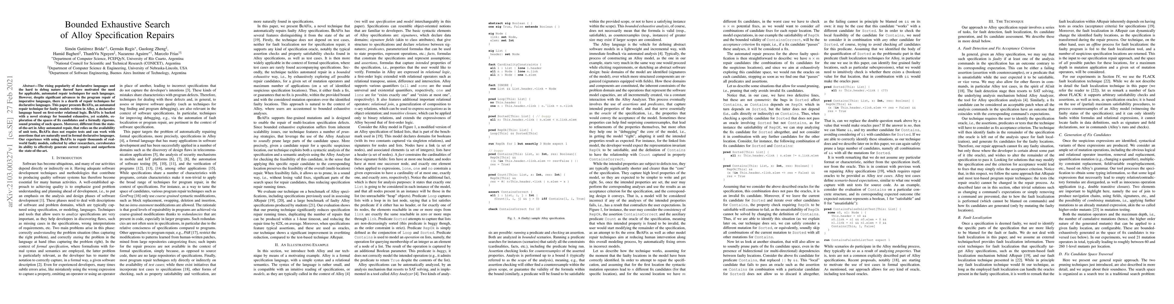 Thumbnail for Bounded Exhaustive Search of Alloy Specification Repairs