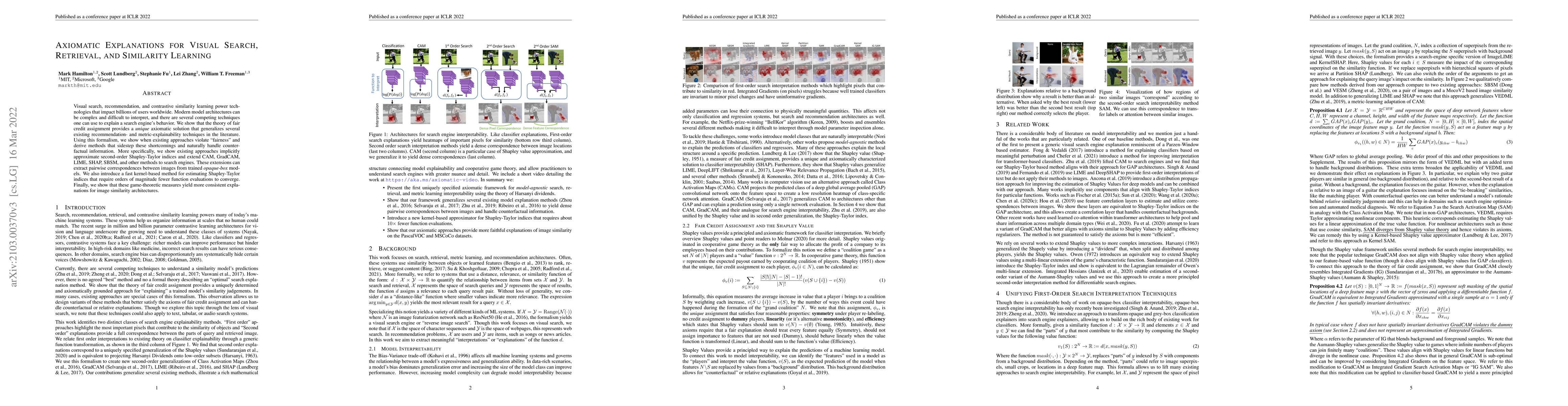 Thumbnail for Axiomatic Explanations for Visual Search, Retrieval, and Similarity
  Learning