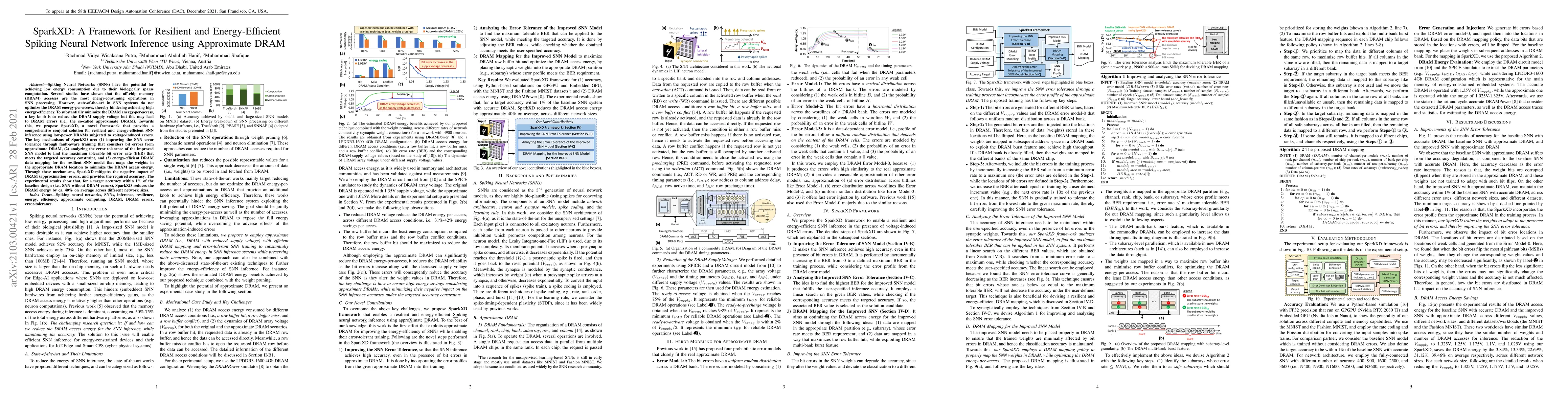 Thumbnail for SparkXD: A Framework for Resilient and Energy-Efficient Spiking Neural
  Network Inference using Approximate DRAM