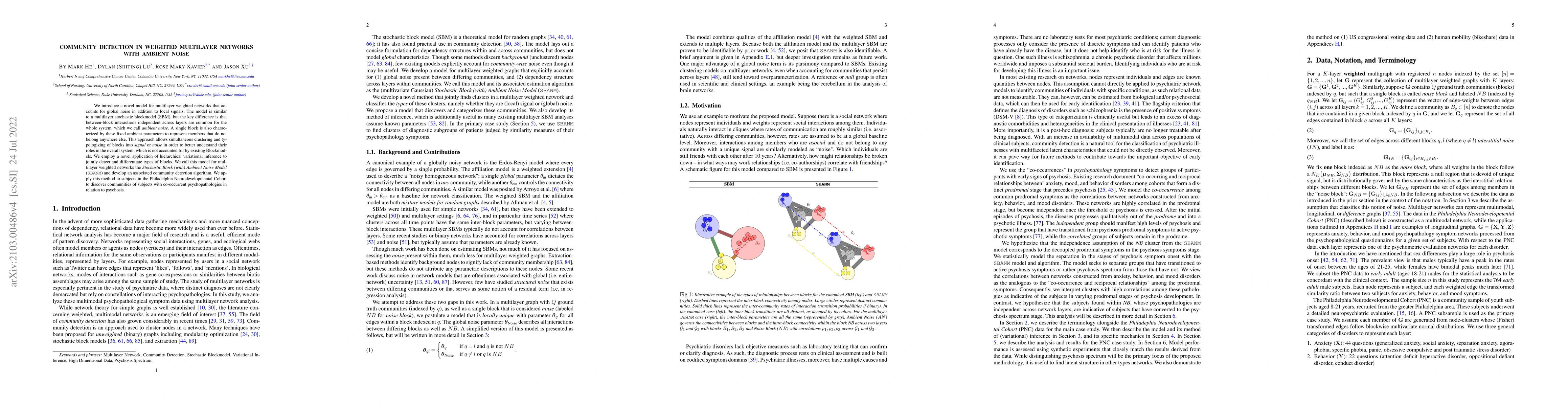 Thumbnail for Community Detection in Weighted Multilayer Networks with Ambient Noise