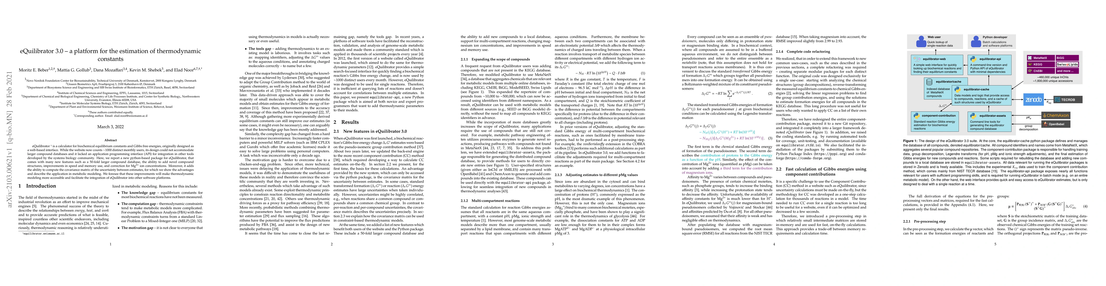 Thumbnail for eQuilibrator 3.0 -- a platform for the estimation of thermodynamic
  constants