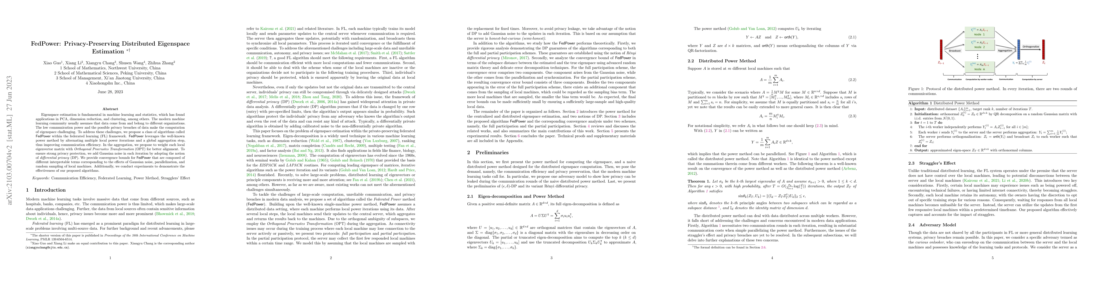 Thumbnail for FedPower: Privacy-Preserving Distributed Eigenspace Estimation
