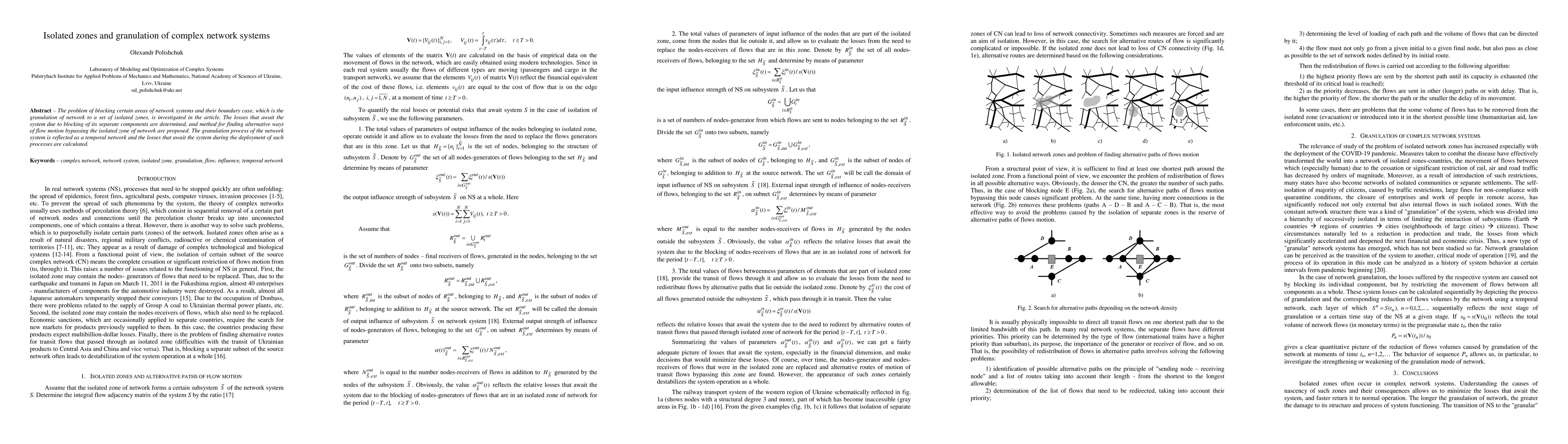 Thumbnail for Isolated zones and granulation of complex network systems