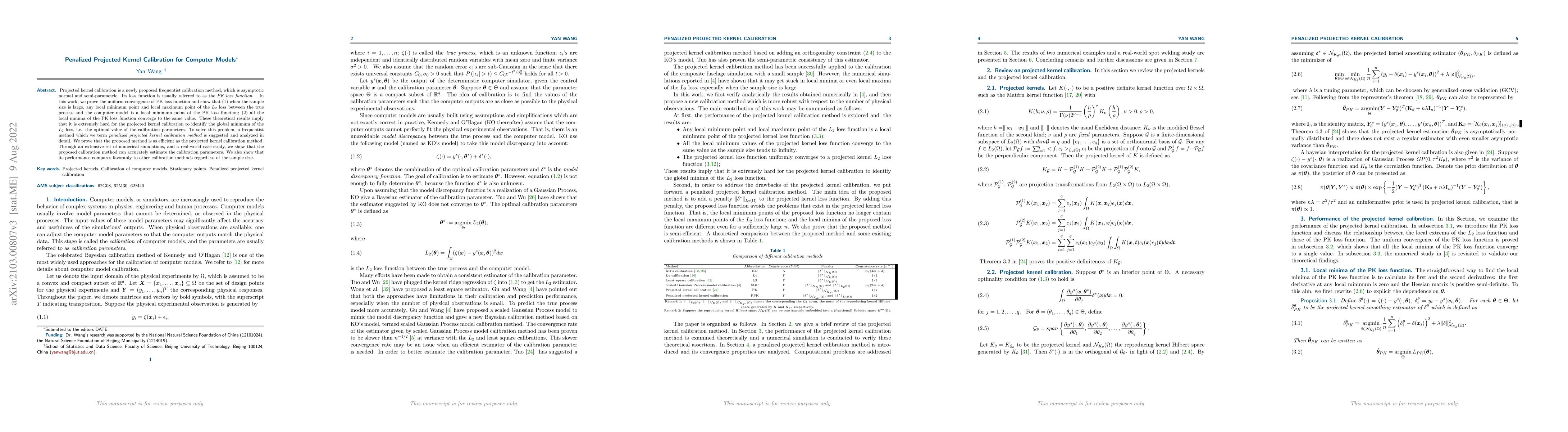 Thumbnail for Penalized Projected Kernel Calibration for Computer Models