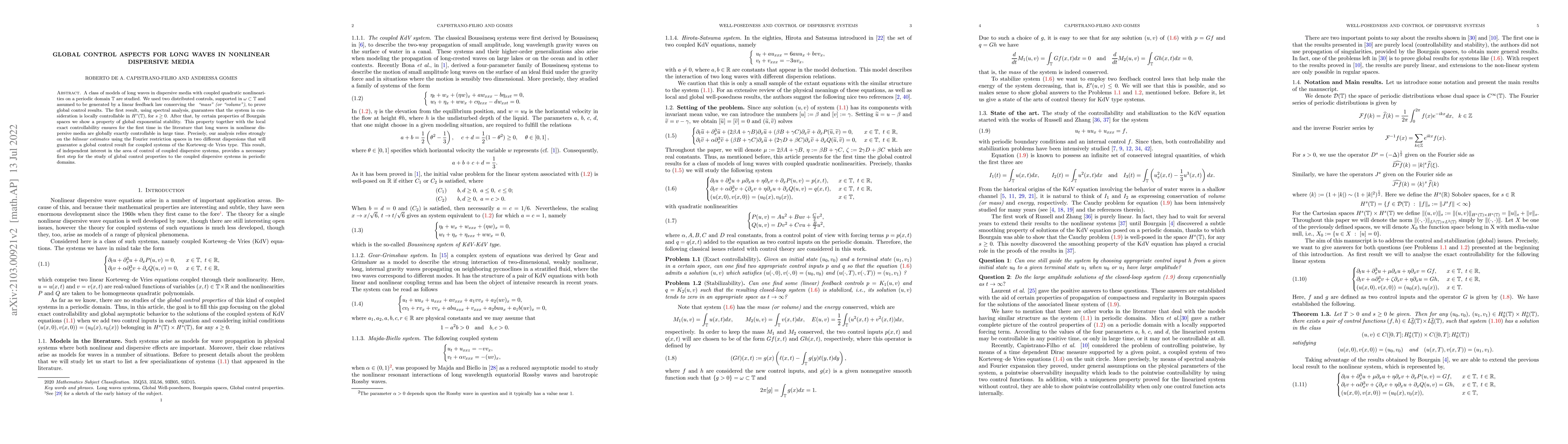 Thumbnail for Global control aspects for long waves in nonlinear dispersive media
