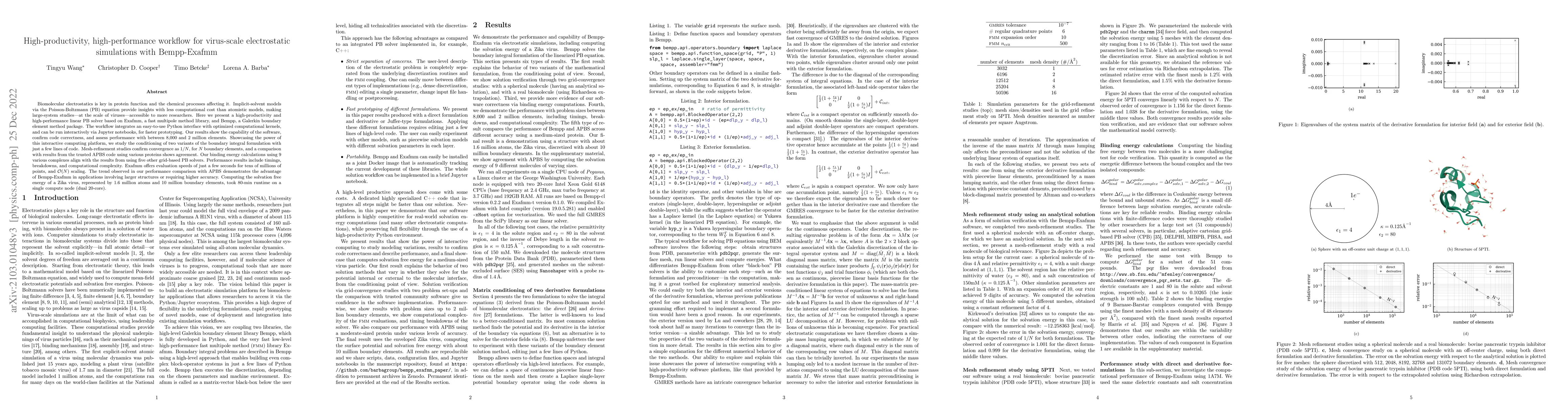 Thumbnail for High-productivity, high-performance workflow for virus-scale
  electrostatic simulations with Bempp-Exafmm