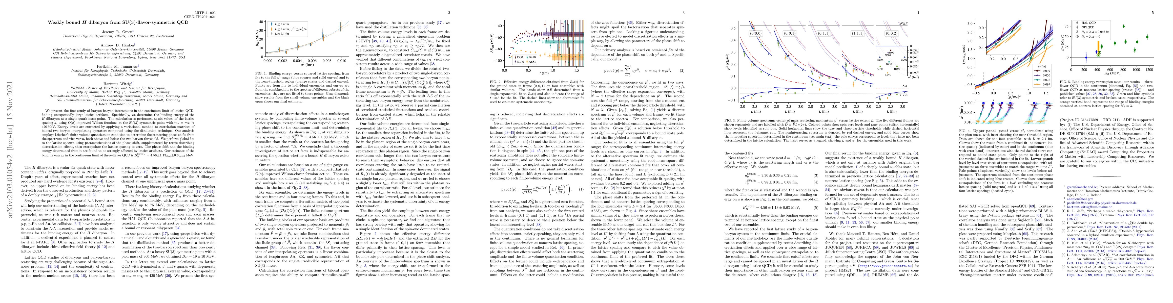 Thumbnail for Weakly bound $H$ dibaryon from SU(3)-flavor-symmetric QCD