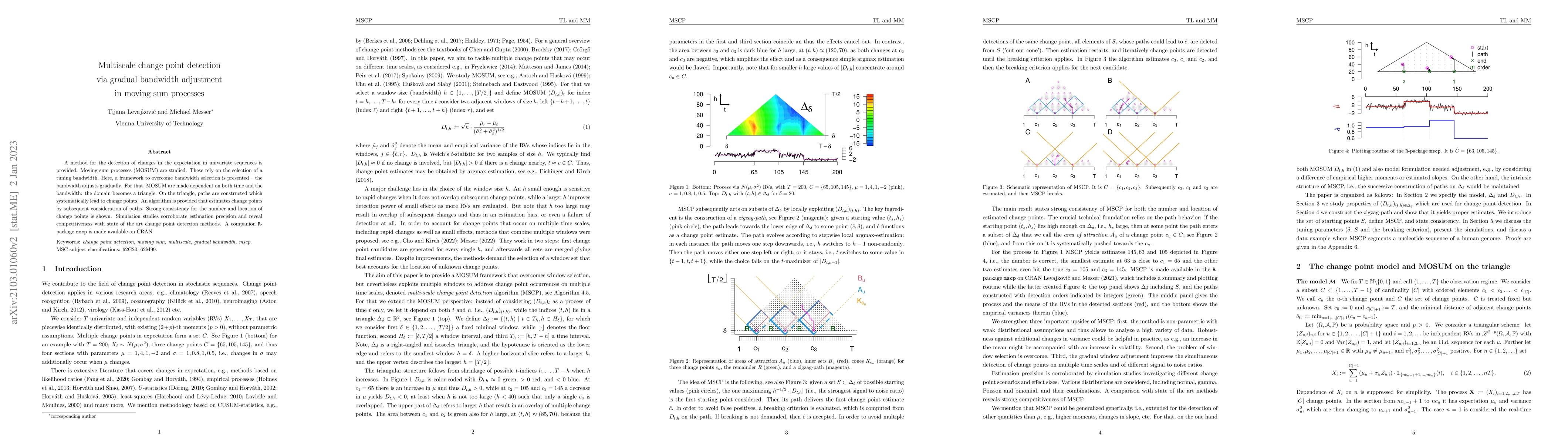 Thumbnail for Multiscale change point detection via gradual bandwidth adjustment in
  moving sum processes