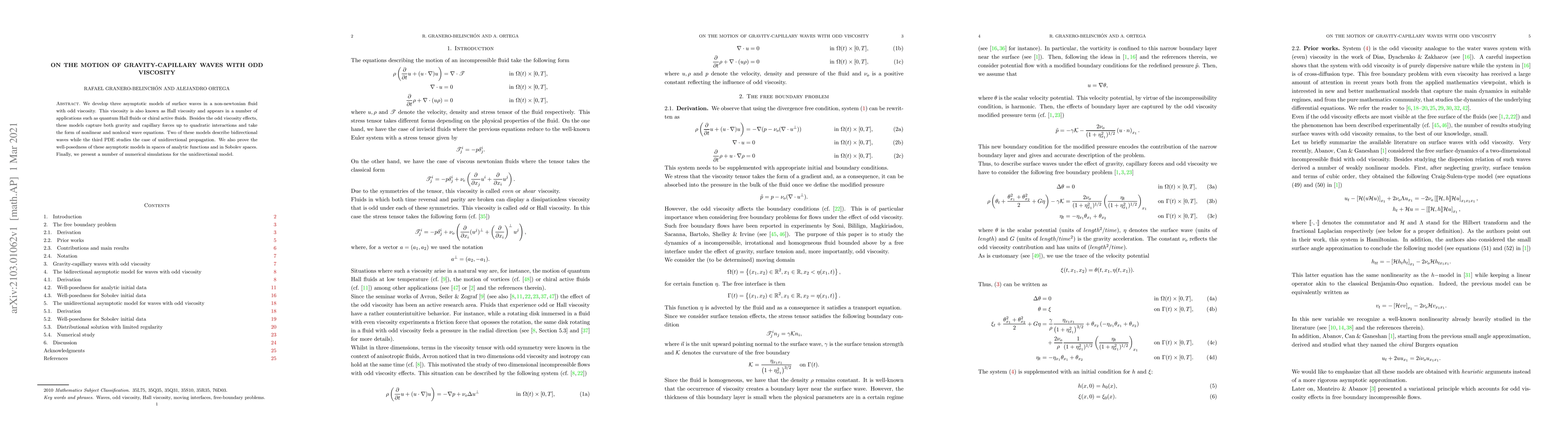 Thumbnail for On the motion of gravity-capillary waves with odd viscosity