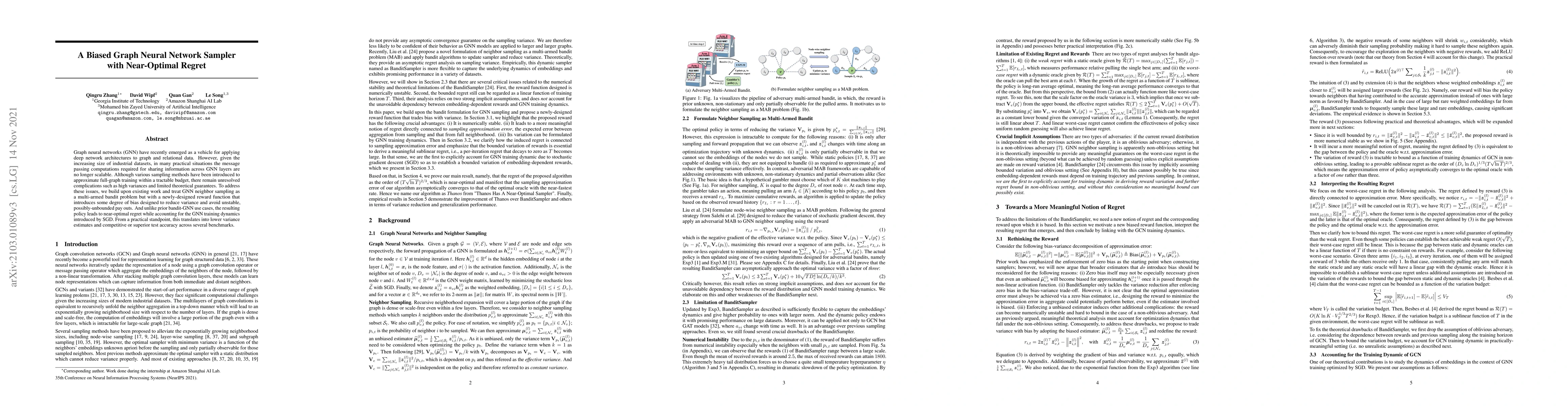 Thumbnail for A Biased Graph Neural Network Sampler with Near-Optimal Regret