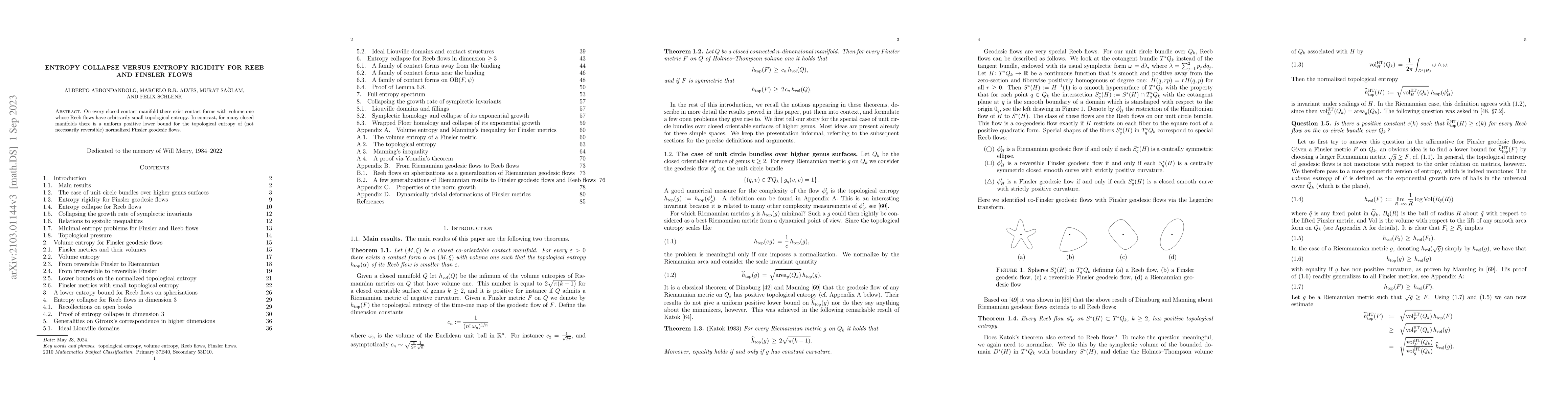 Thumbnail for Entropy collapse versus entropy rigidity for Reeb and Finsler flows