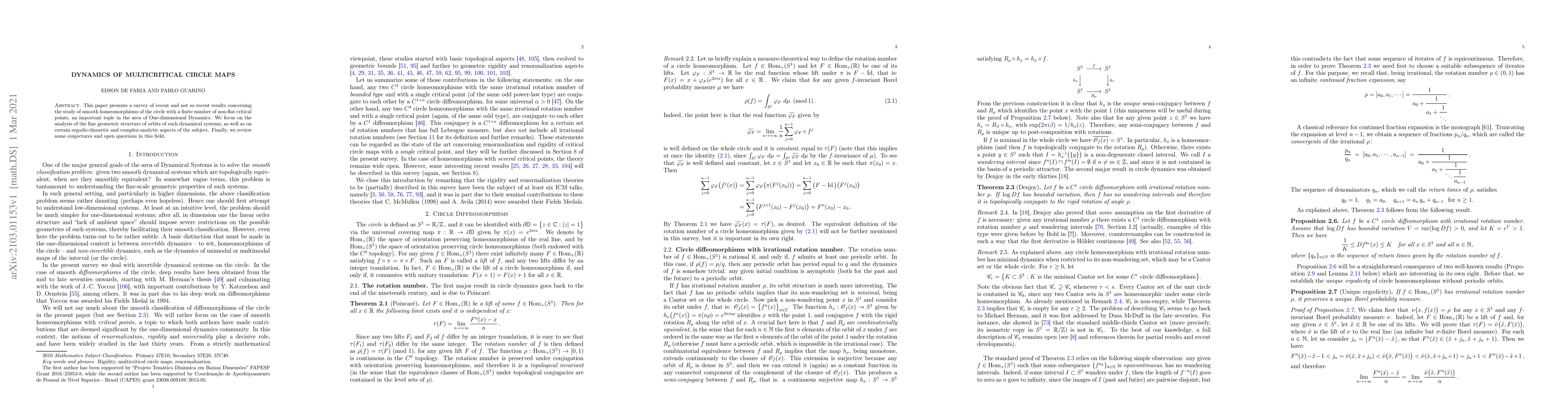 Thumbnail for Dynamics of multicritical circle maps