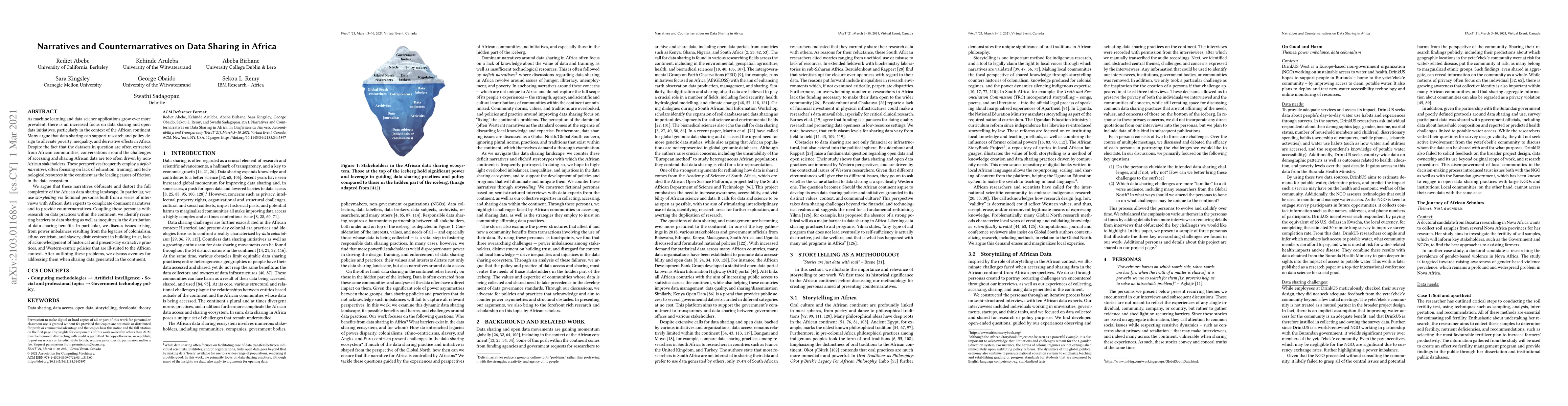 Thumbnail for Narratives and Counternarratives on Data Sharing in Africa